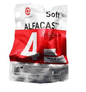 Бинт Alfacast Soft полимерный белый 10см*3,6м 1шт