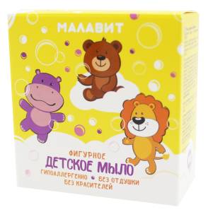 Малавит мыло детское фигурное без отдушек 80г