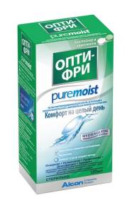 Раствор Опти-Фри Pure Moist для линз 120мл + контейнер